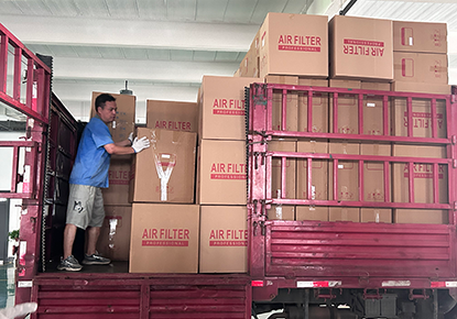 Air filter shipped to customer