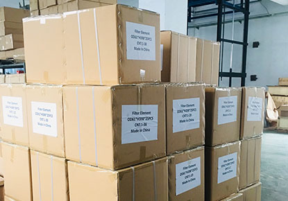 The activated carbon filters are shipped to America